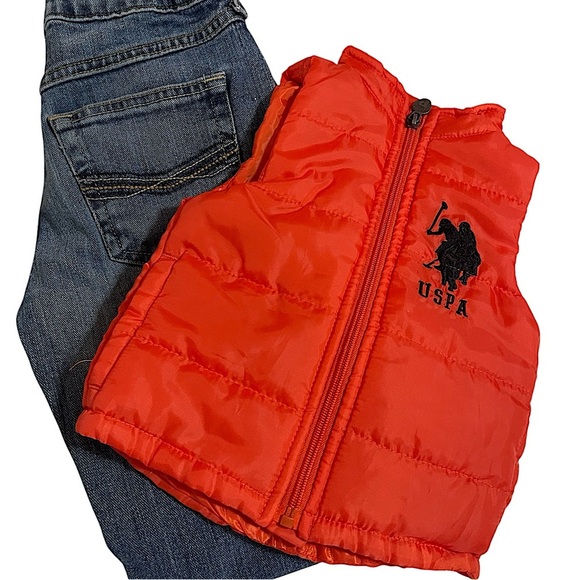 U.S. POLO ASSN. BRIGHT ORANGE VEST U.S. SZ 12 MONTHS EUC - Picture 6 of 10